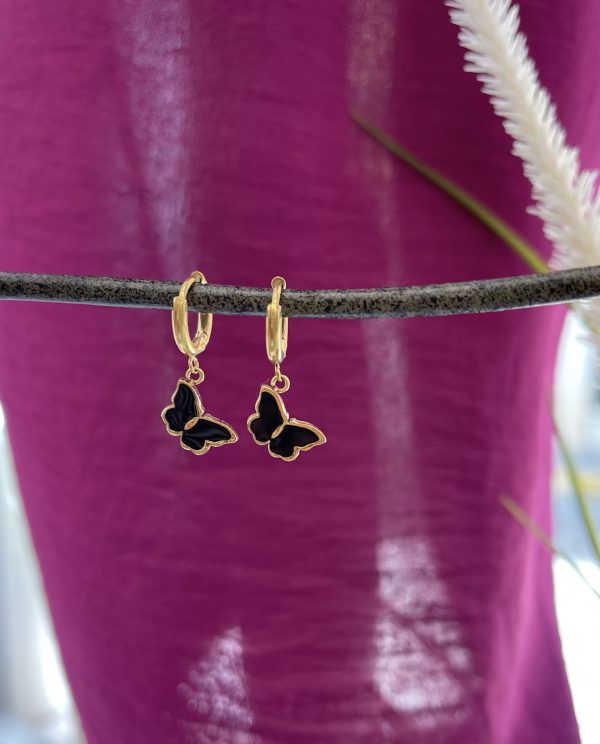 PENDIENTES MARIPOSA NEGRA