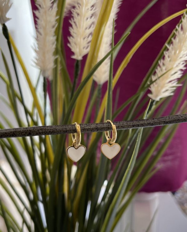 PENDIENTES CORAZÓN NÁCAR