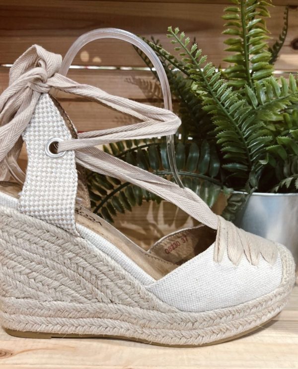 CUÑAS ESPARTO LAZADA BEIGE