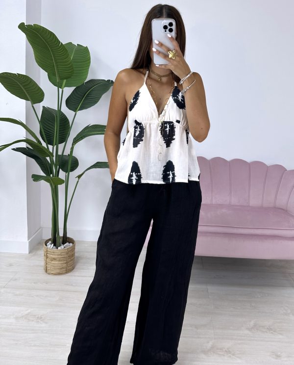PANTALÓN LINO NEGRO