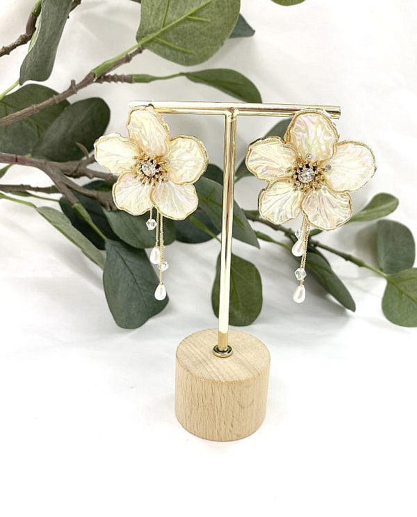PENDIENTES FLOR PERLA