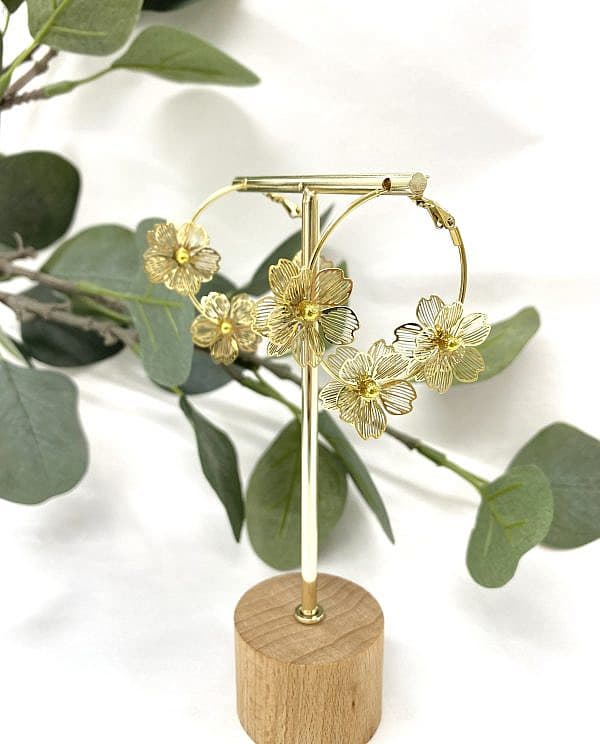 PENDIENTES ARO FLOR