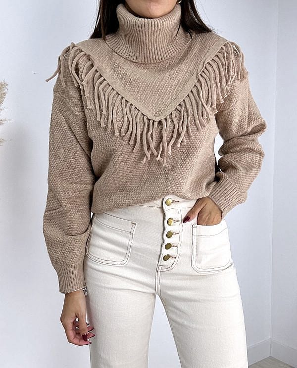 JERSEY FLECOS CAMEL