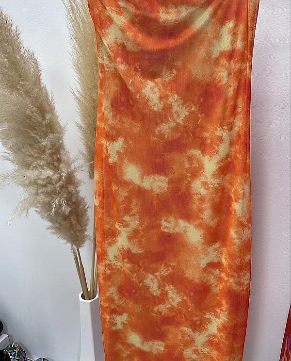 VESTIDO TUBO NARANJA