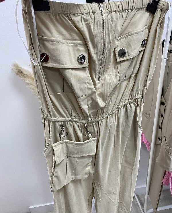 MONO CARGO BOLSILLO BEIGE