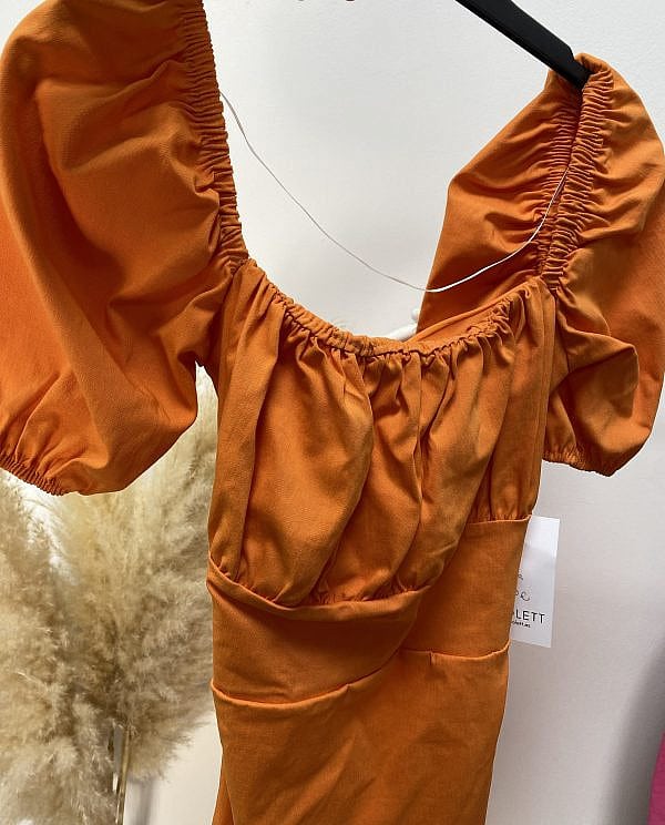 VESTIDO CUERDAS NARANJA