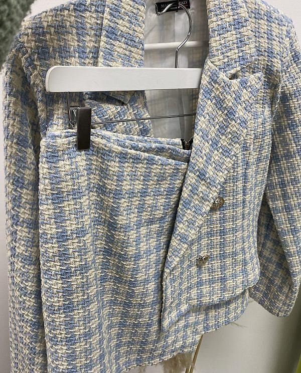 CONJUNTO TWEED CELESTE M