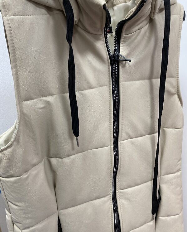 CHALECO POLIPIEL BEIGE