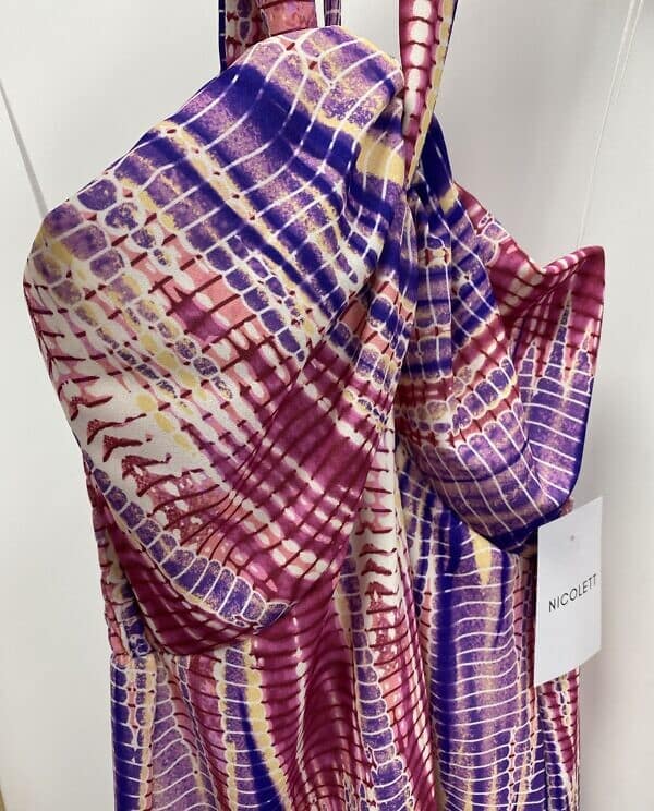 VESTIDO ESTAMPADO ROSA MORADO