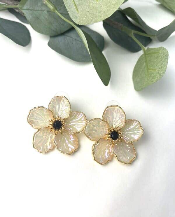 PENDIENTES FLOR NEGRO