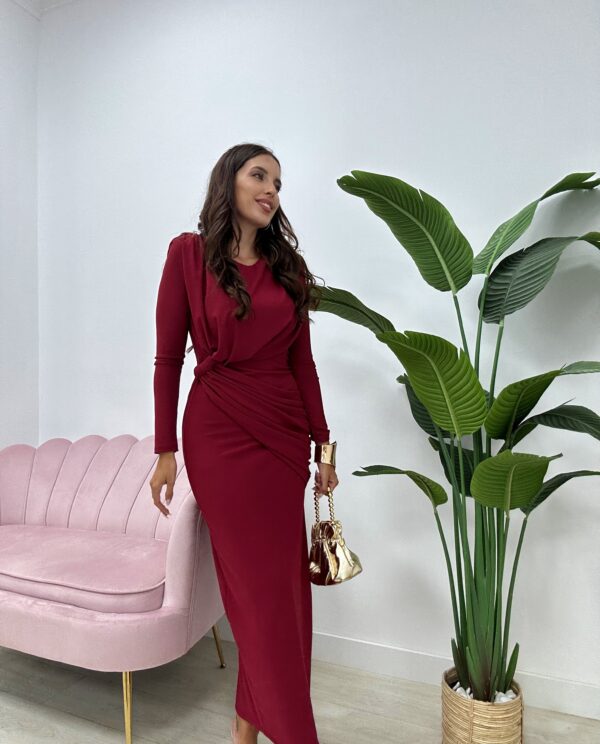 VESTIDO CELINA ROJO VINO