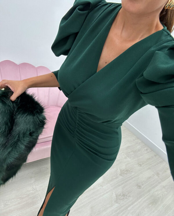 VESTIDO RIVAS VERDE BOTELLA