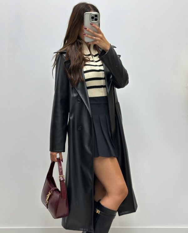 GABARDINA POLIPIEL NEGRO