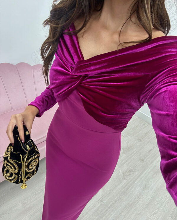 VESTIDO VALERO VELVET BUGANVILLA