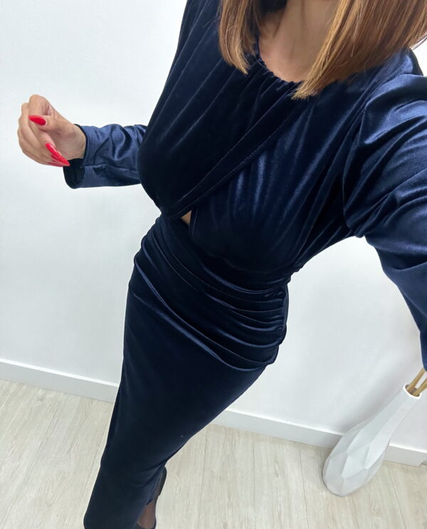 VESTIDO INSPIRER VELVET AZUL MARINO
