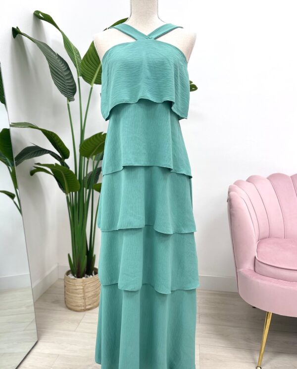 VESTIDO CÁCERES VERDE AGUA