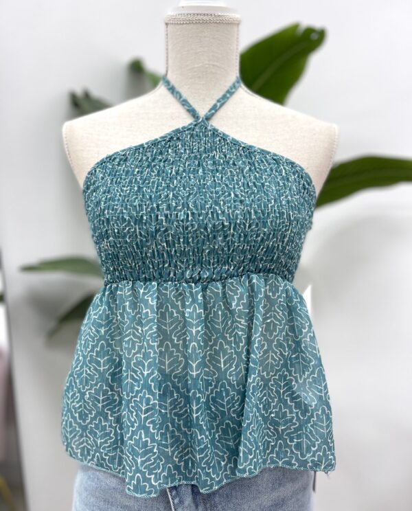 TOP HALTER FRUNCIDO