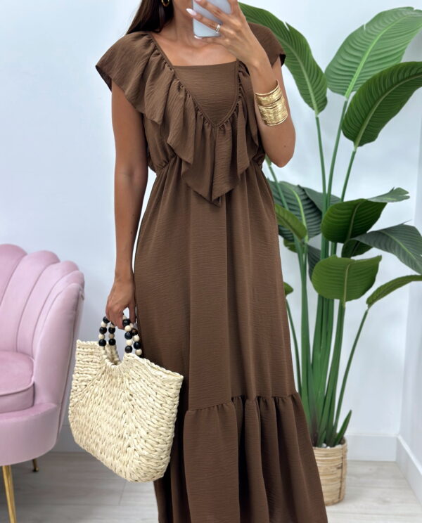 VESTIDO LORA MARRÓN