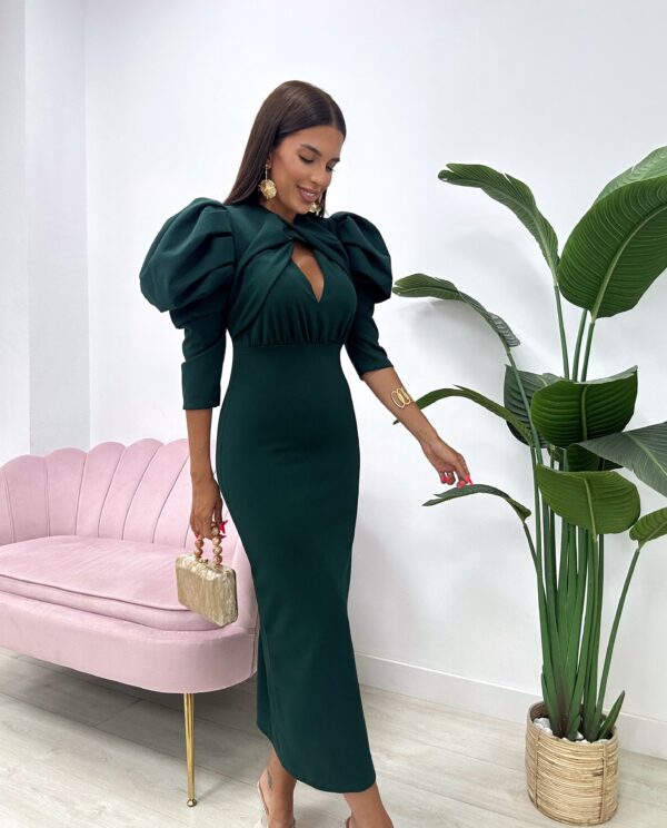 VESTIDO EGEO VERDE BOTELLA