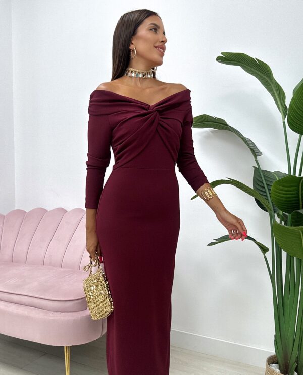 VESTIDO VALERO BURDEOS