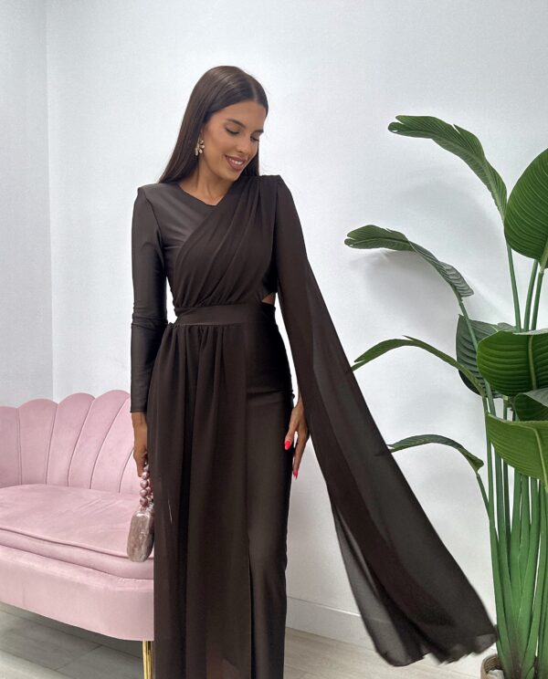 VESTIDO GRANADOS MARRÓN