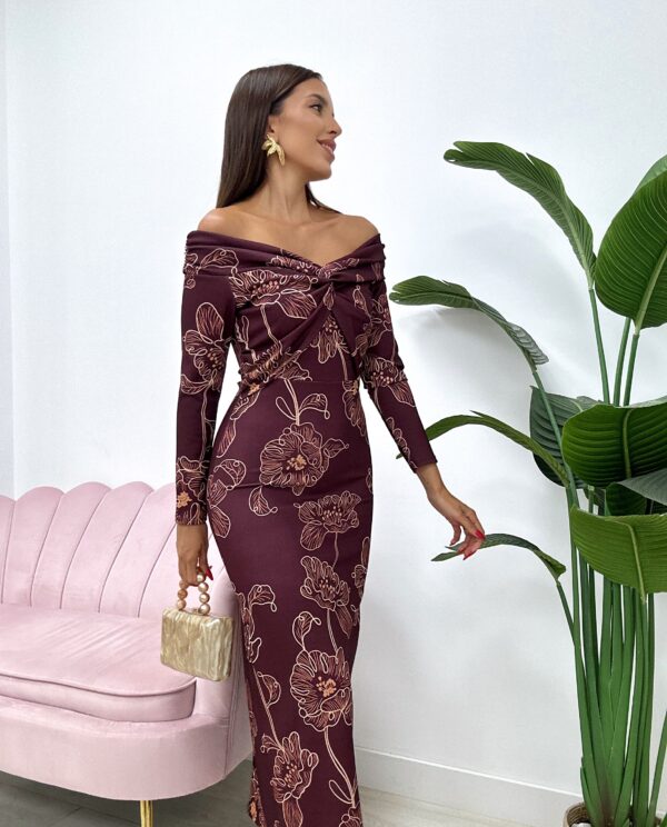 VESTIDO SUANCES BURDEOS