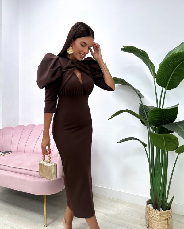 VESTIDO EGEO MARRÓN