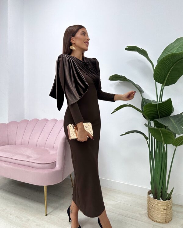 VESTIDO CAILIN VELVET MARRÓN