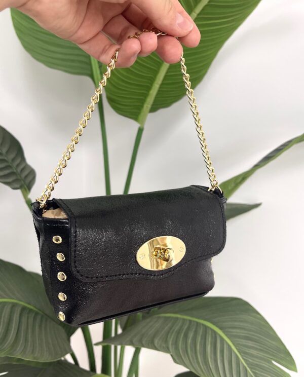 BOLSO MINI METALIZADO NEGRO