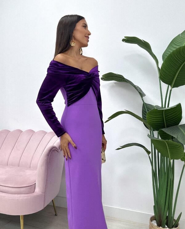 VESTIDO VALERO VELVET MORADO