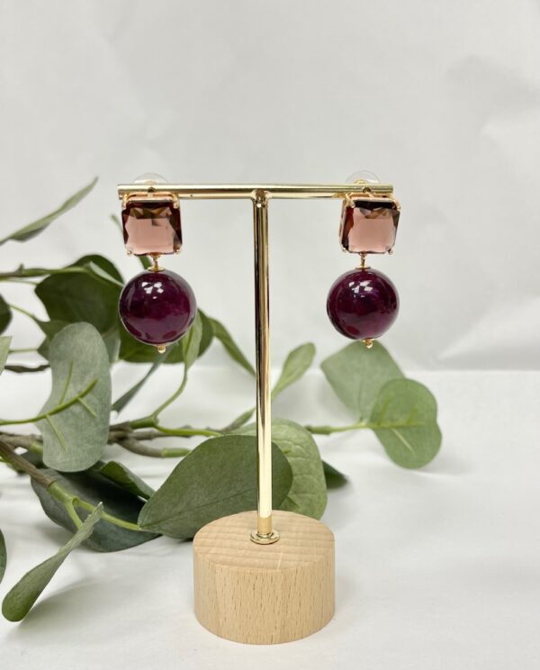 PENDIENTES BELINDA MORADO