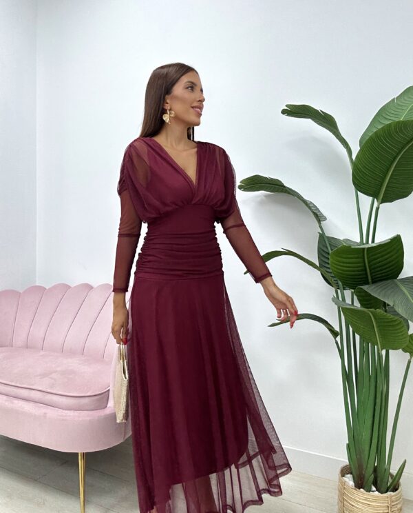 VESTIDO VERA BURDEOS