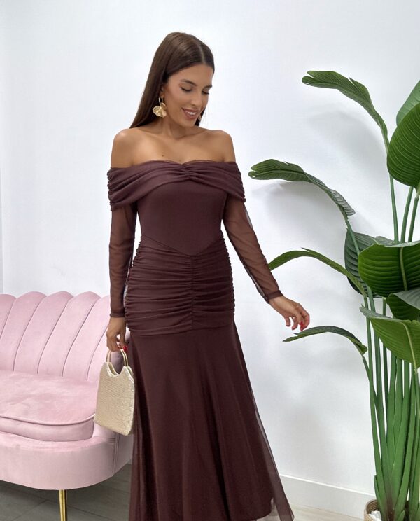 VESTIDO MURCIA LISO MARRÓN