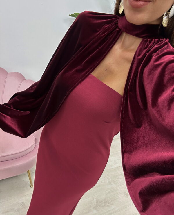 VESTIDO PRISMA BURDEOS