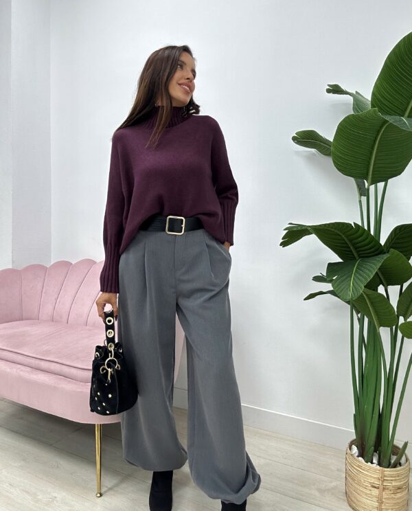 PANTALÓN GLOBO GRIS