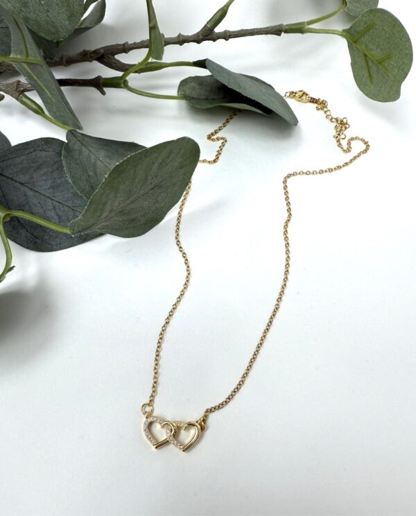 COLGANTE DOBLE CORAZÓN GLOW