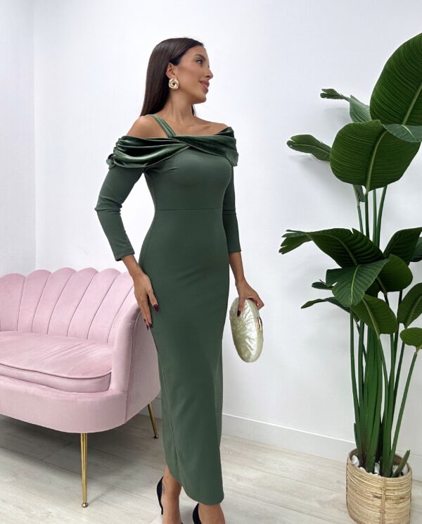 VESTIDO GINER VERDE KAKI