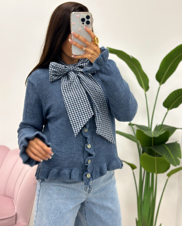 CÁRDIGAN VOLANTITOS AZUL