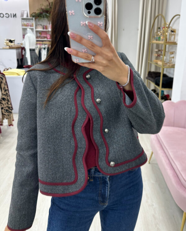 CHAQUETA NINET GRIS OSCURO