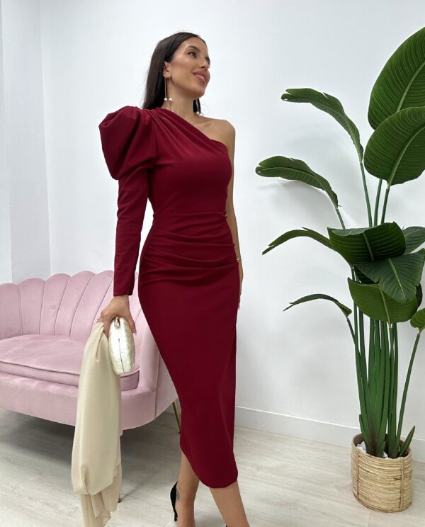 VESTIDO PAULA GRANATE