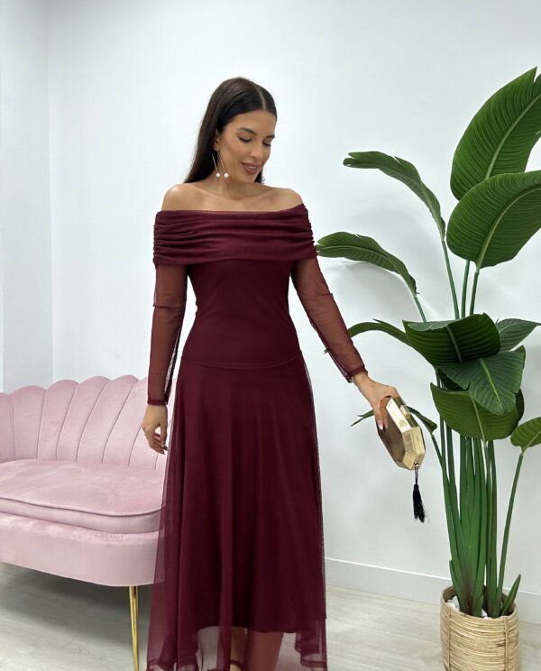 VESTIDO VERACRUZ BURDEOS