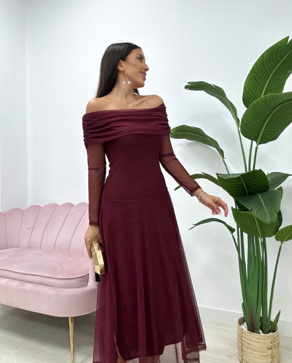 VESTIDO VERACRUZ BURDEOS