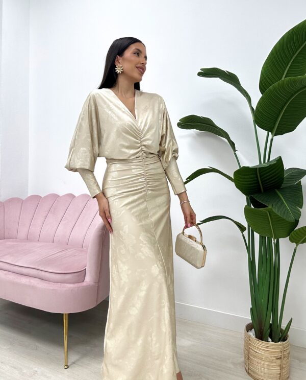 VESTIDO GALVÁN BEIGE