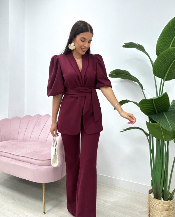 CONJUNTO RIDAO LISO BURDEOS