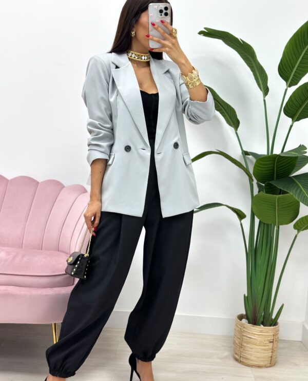 BLAZER BASIC GRIS CLARO