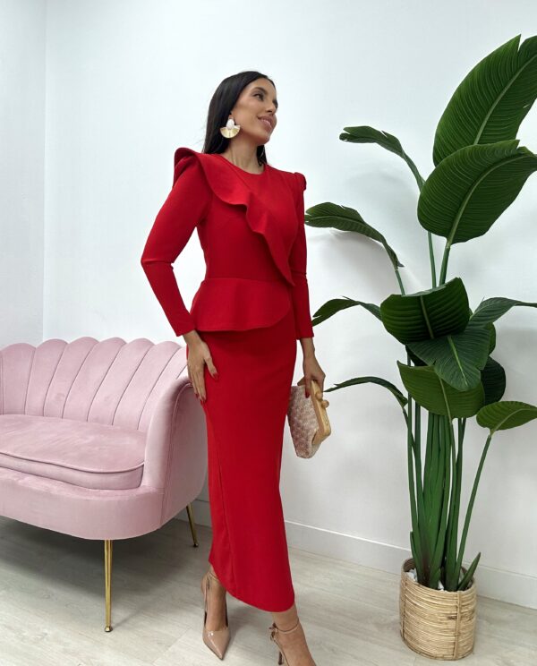 VESTIDO HIRAYA ROJO