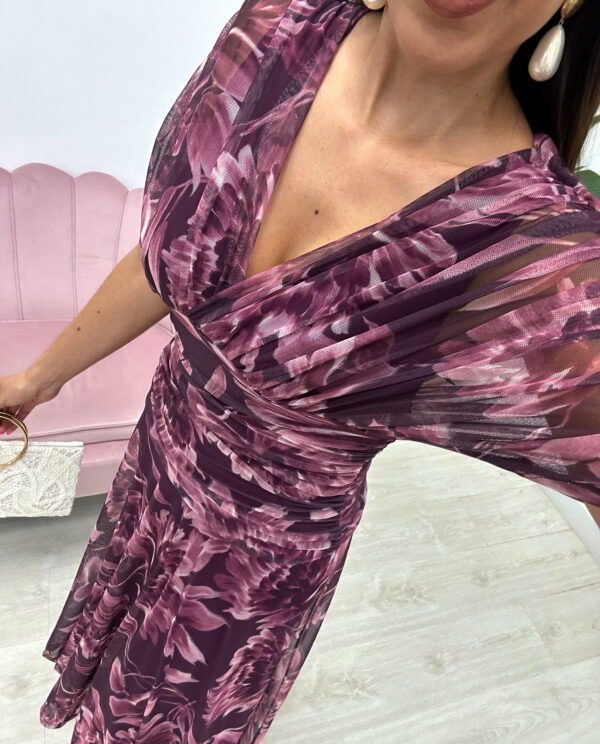 VESTIDO FUENTES BUGANVILLA OSCURO