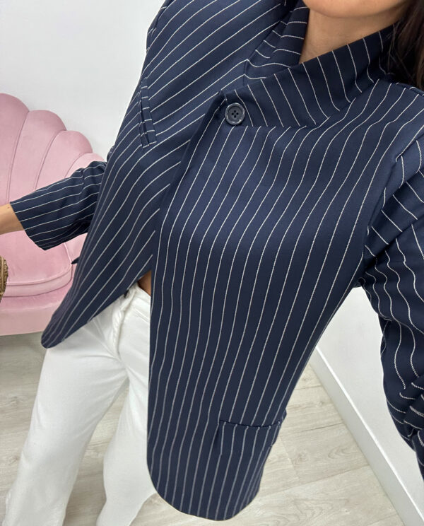 BLAZER CRUZADA OFICCE AZUL