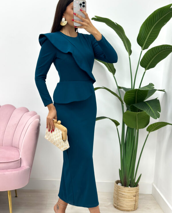 VESTIDO HIRAYA AZUL PETRÓLEO