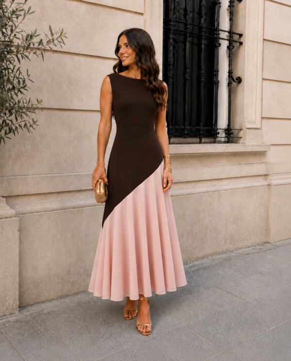 VESTIDO ÁNGELES SISA MARRÓN